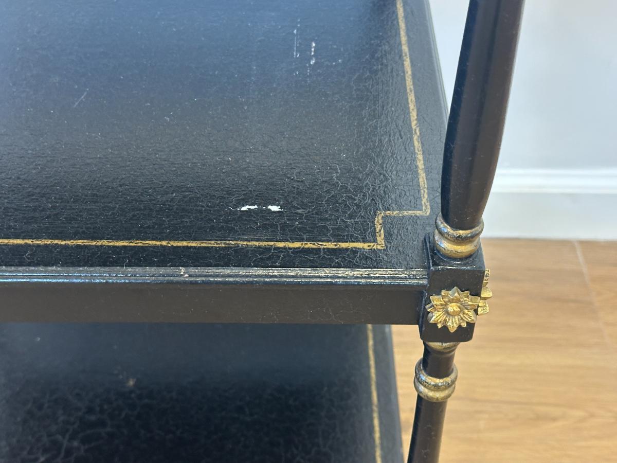 Black & Gold Three Tier Etagere from John Rosselli & Associates