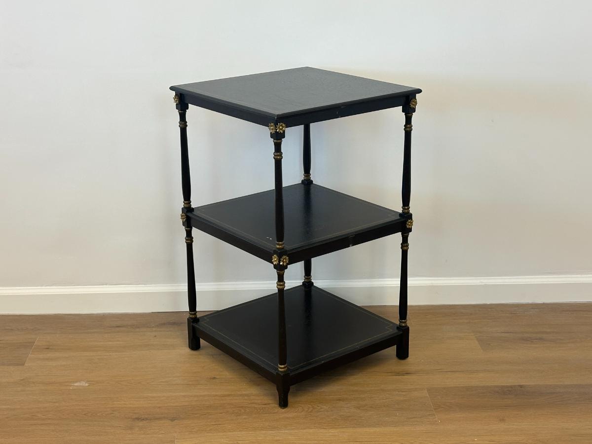 Black & Gold Three Tier Etagere from John Rosselli & Associates