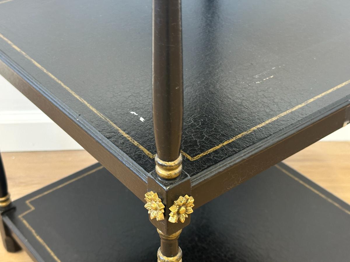 Black & Gold Three Tier Etagere from John Rosselli & Associates