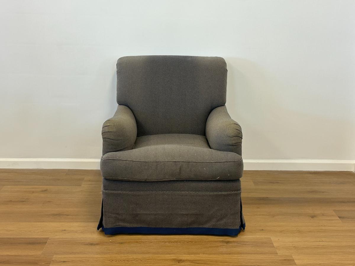 Custom Upholstered Down Filled Swivel Chair