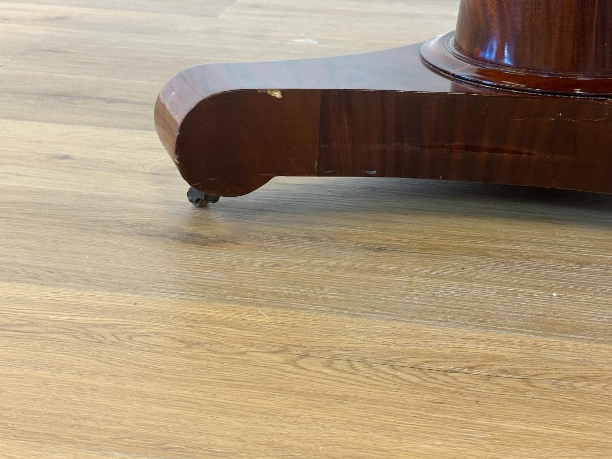 Antique Empire Marble Pedestal Table