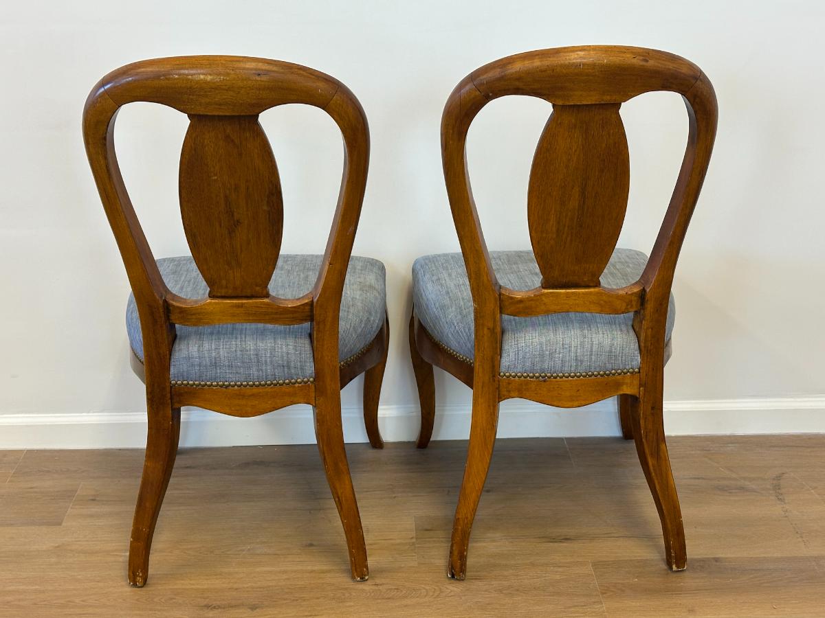 Vintage French Style Side Chairs, Pair