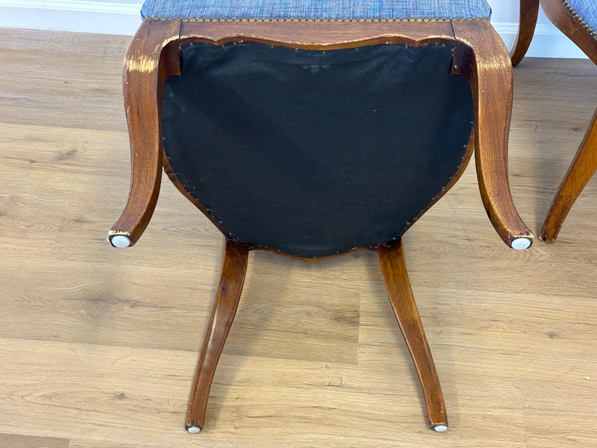 Vintage French Style Side Chairs, Pair