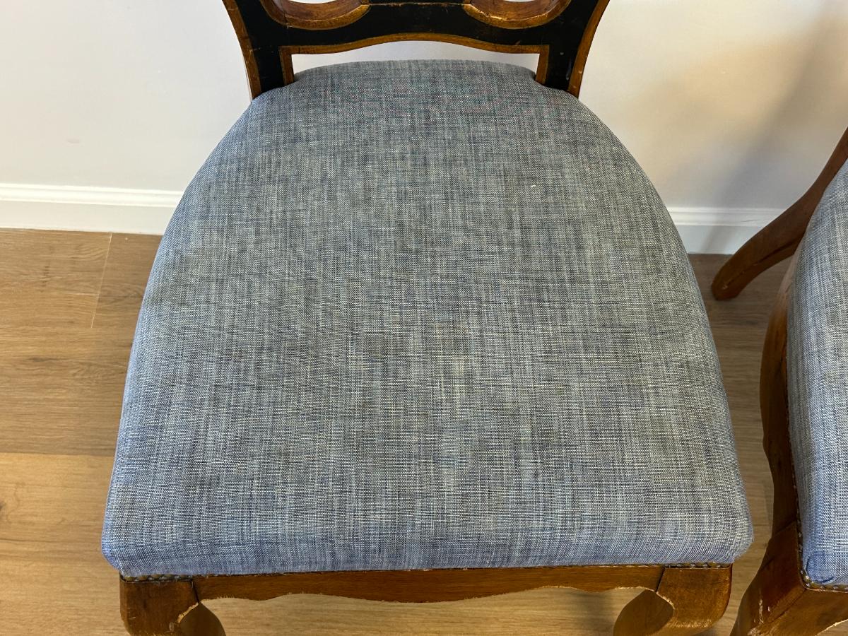 Vintage French Style Side Chairs, Pair