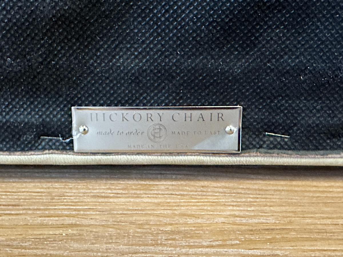 Hickory Chair Leather Ottoman