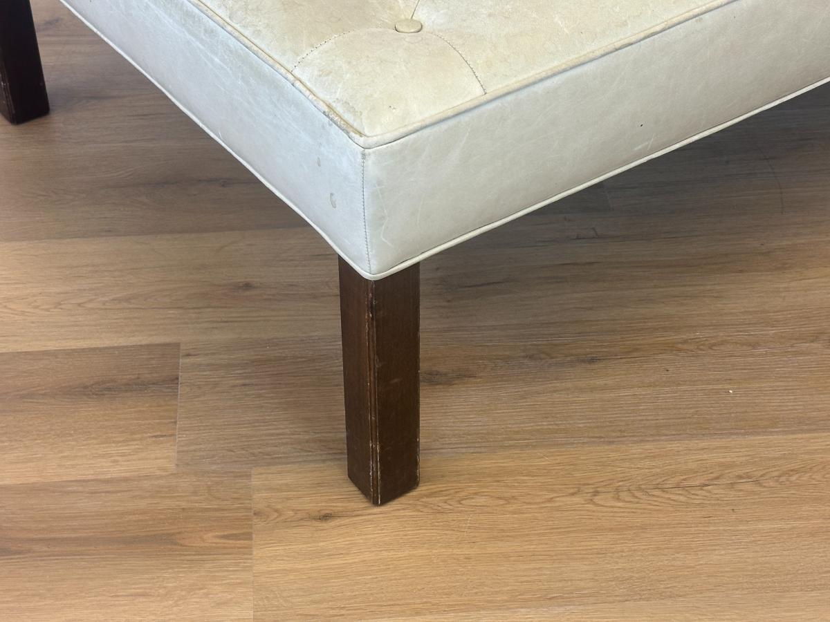 Hickory Chair Leather Ottoman