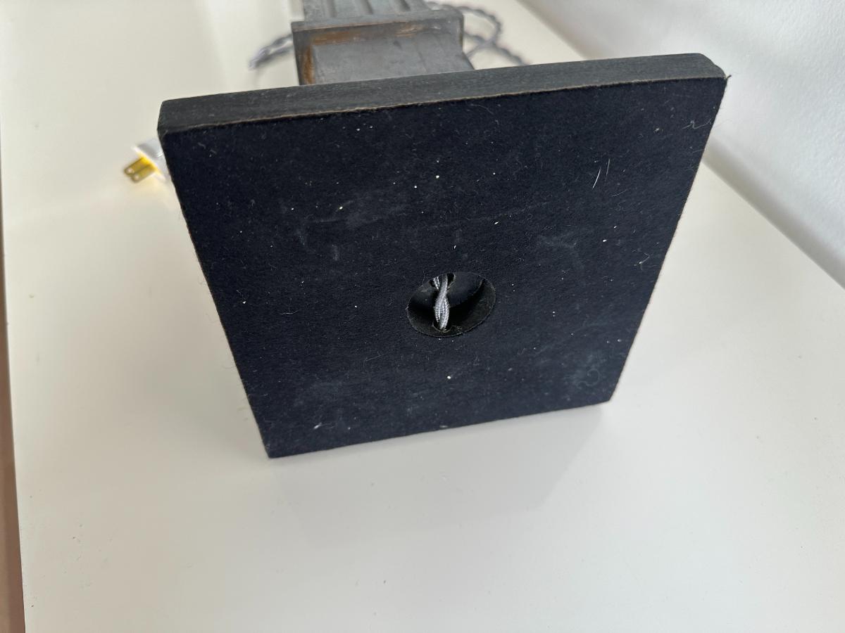 Painted Wood Column Table Lamps, Pair