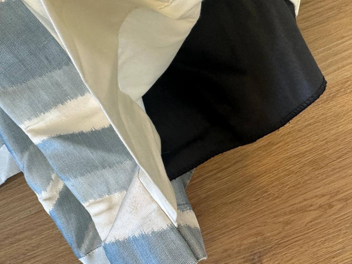 Brunschwig & Fils Chevron Bar Silk Window Panels, Set of 3