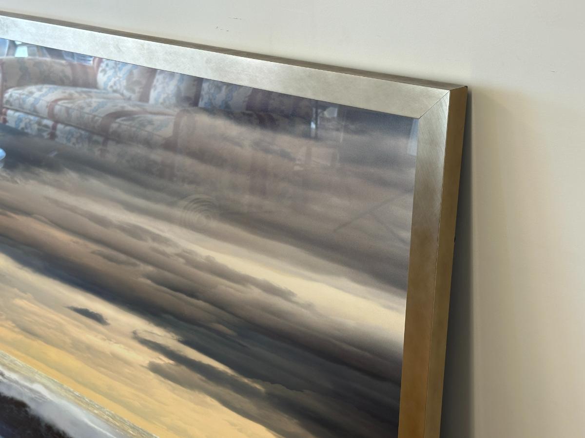 Modern Seascape with Breaking Wave, Framed