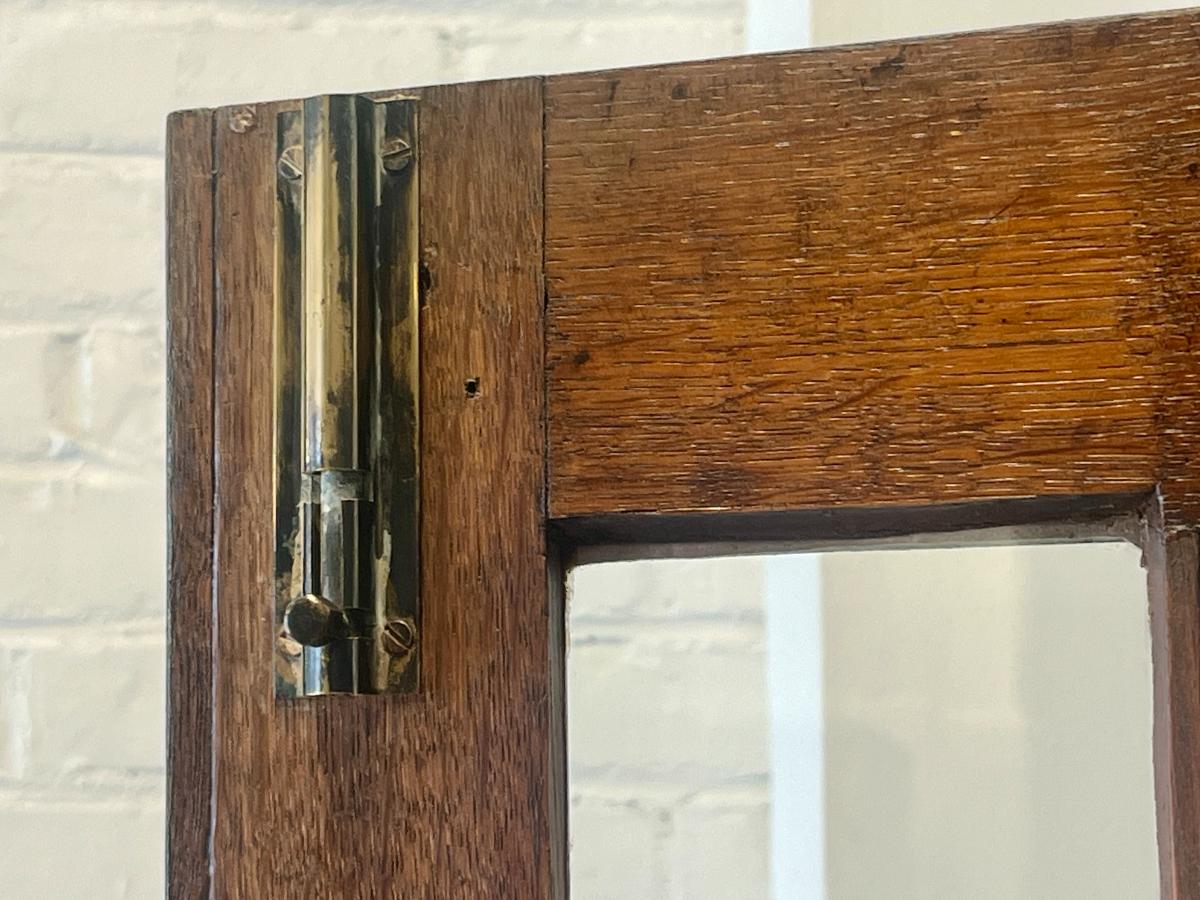 Exceptional English Oak Cupboard with Mahogany Crossbanding, Circa 1840