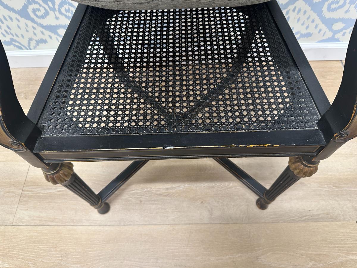 Cane Arm Chair with Cushion