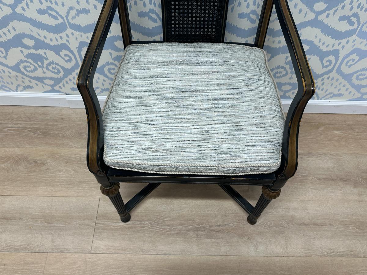 Cane Arm Chair with Cushion