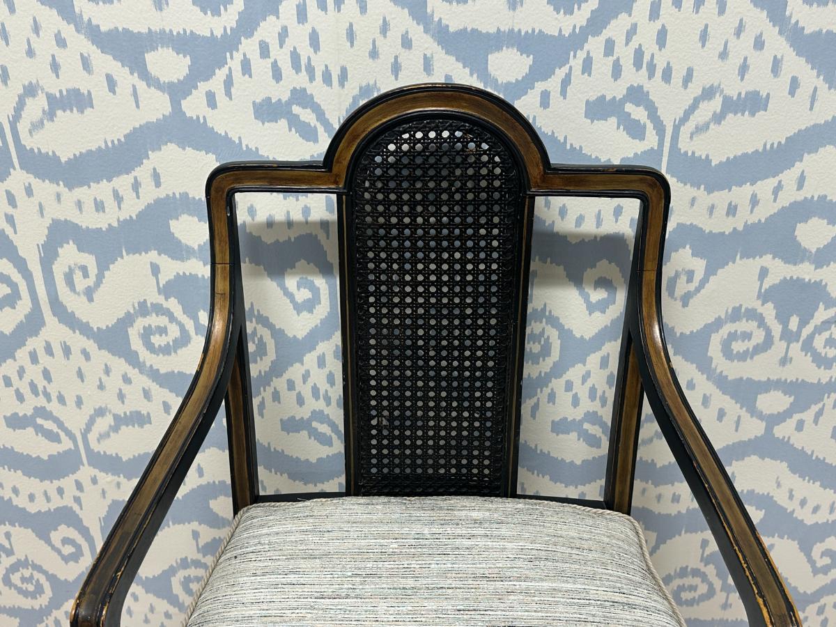 Cane Arm Chair with Cushion