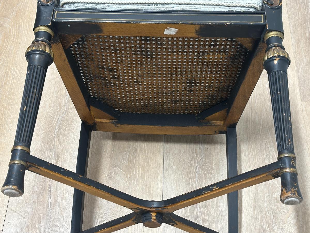 Cane Arm Chair with Cushion