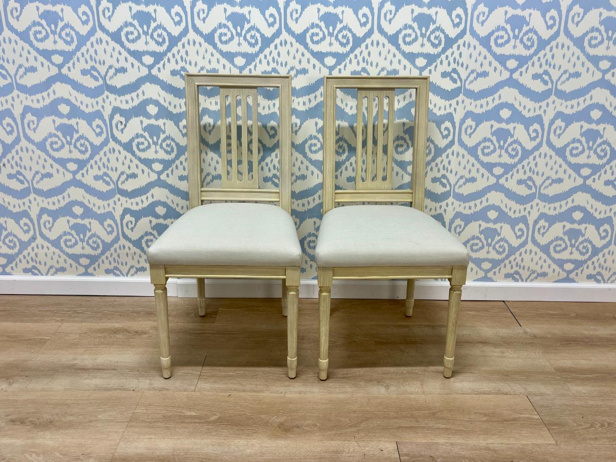 Ballard Designs Tuva Dining Chairs, Pair
