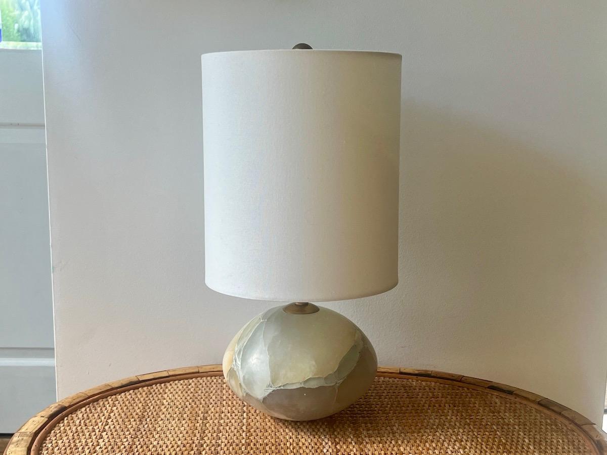 Alabaster Orb Lamp