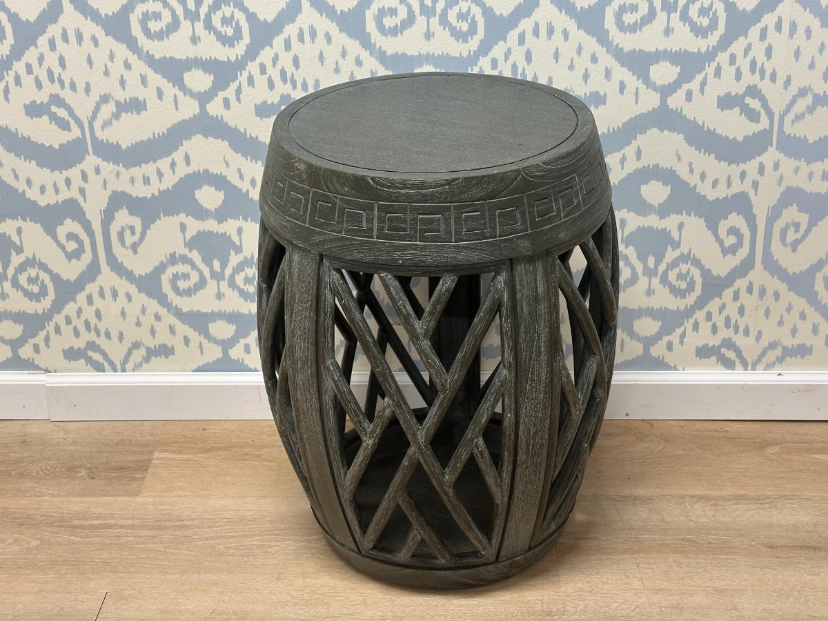 Open Lattice Drum Table