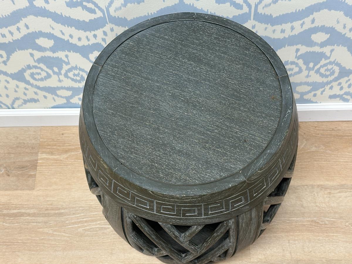 Open Lattice Drum Table