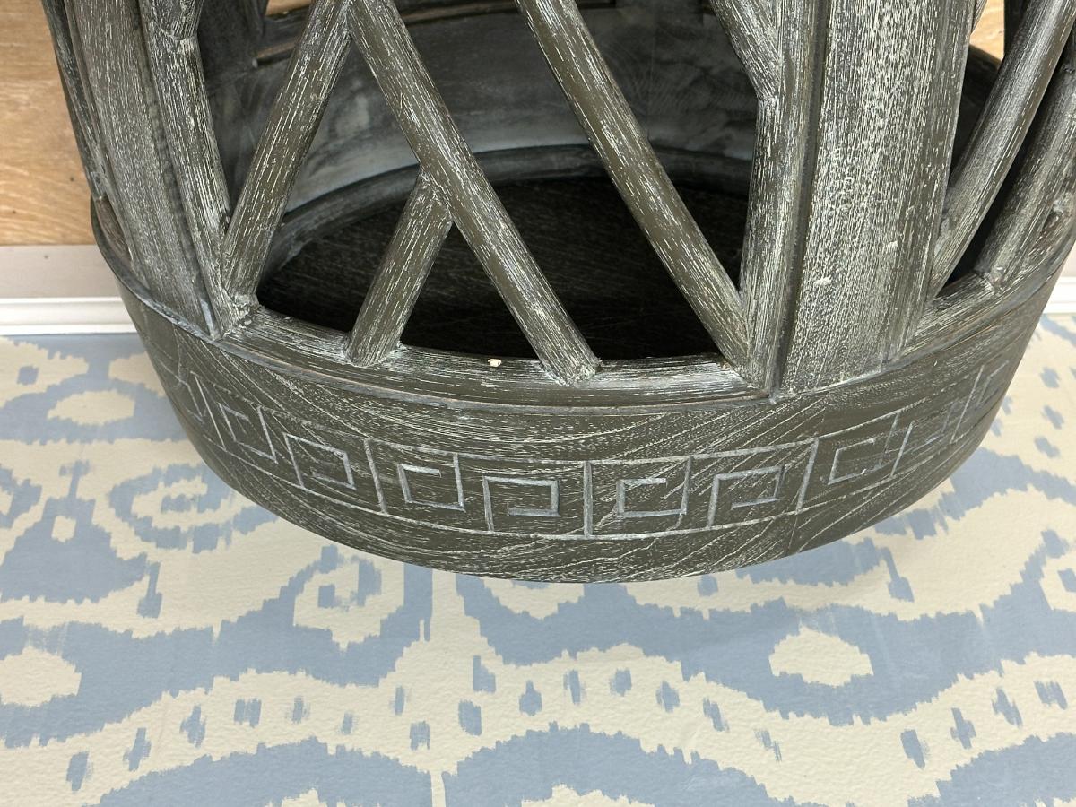 Open Lattice Drum Table