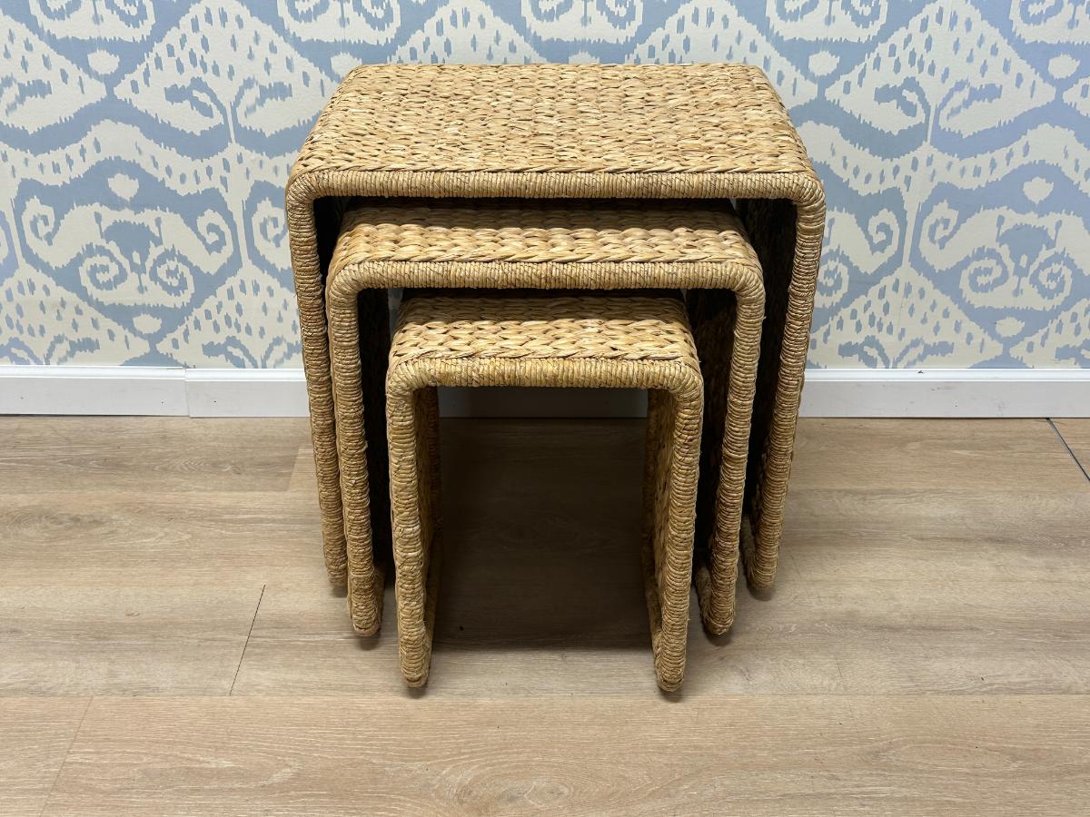 Woven Seagrass Nesting Tables