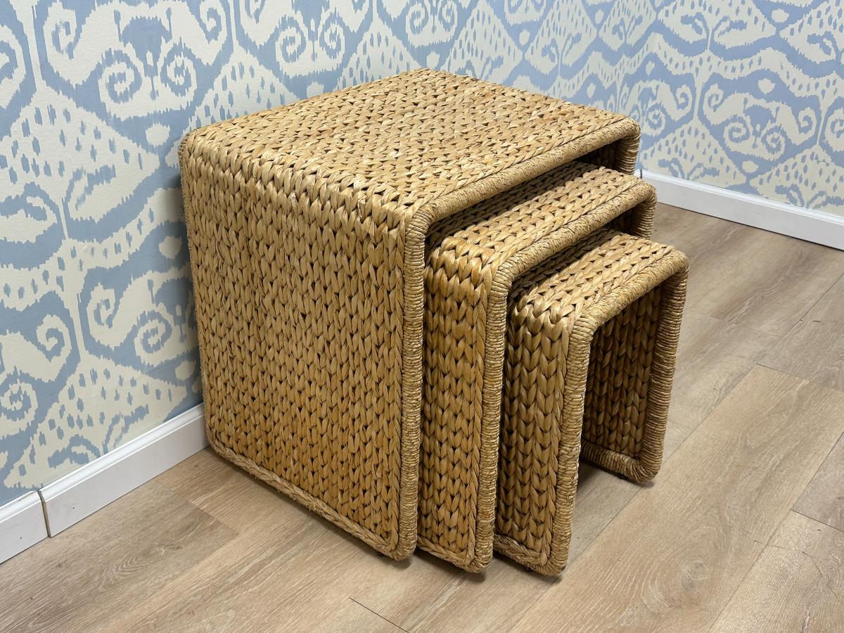 Woven Seagrass Nesting Tables