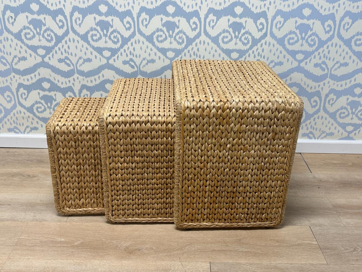 Woven Seagrass Nesting Tables