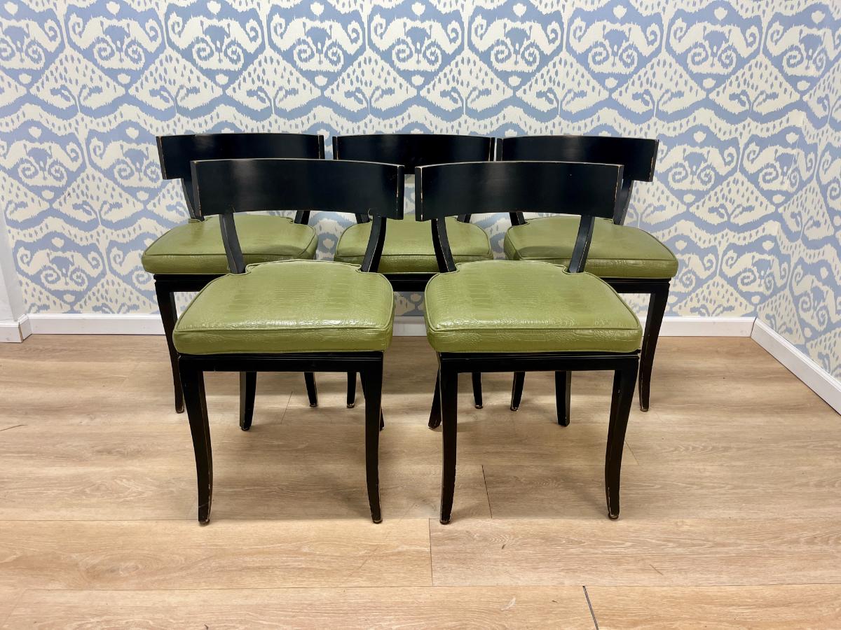 Lillian August Klismos Dining Chairs, Set of 5