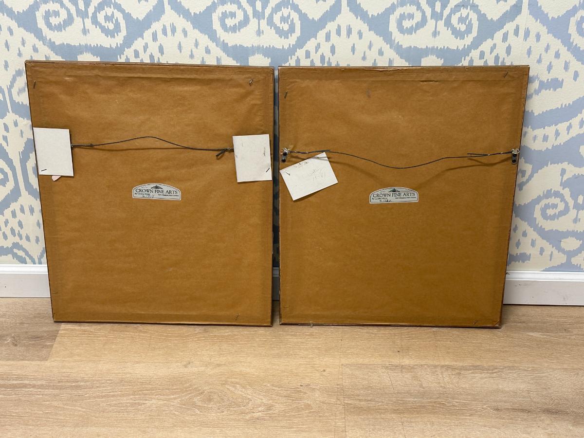 Framed Architectural Prints, Pair