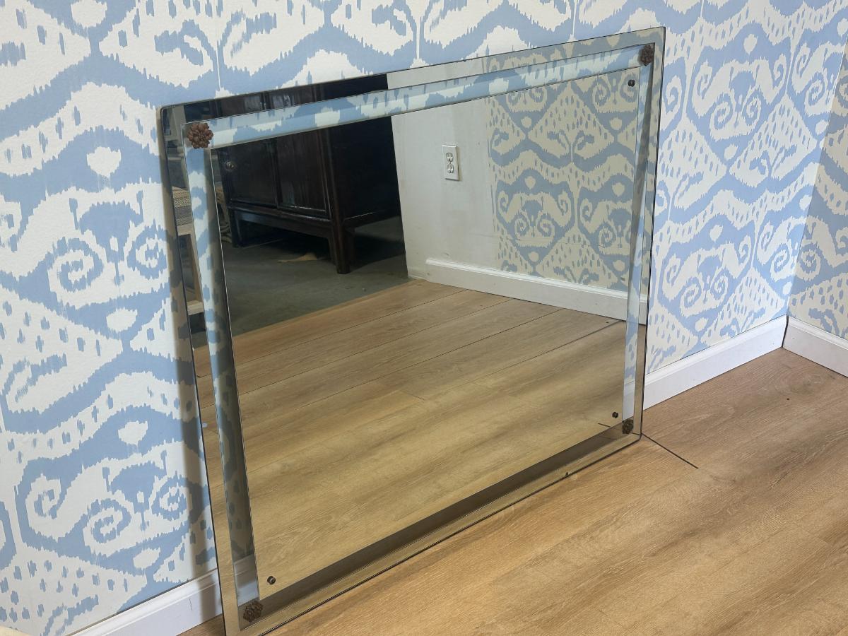 Vintage Mirror with Rosette Details