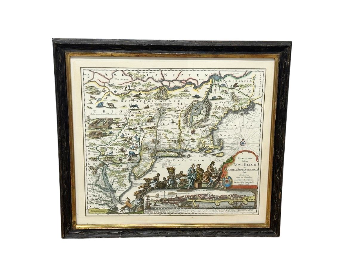 Matthaus Seutter (1678-1756), A Rare Early View of the American Northeast, 1730