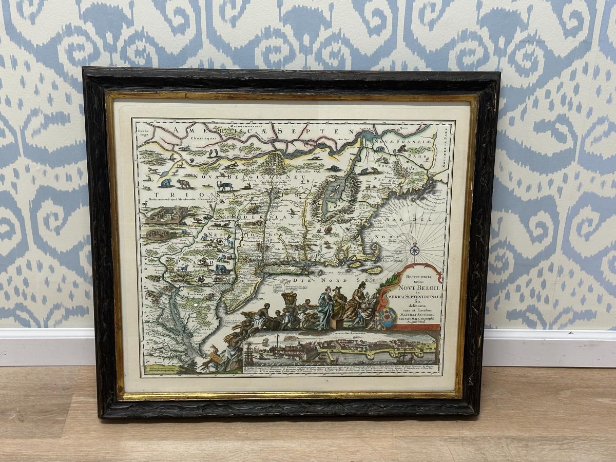Matthaus Seutter (1678-1756), A Rare Early View of the American Northeast, 1730
