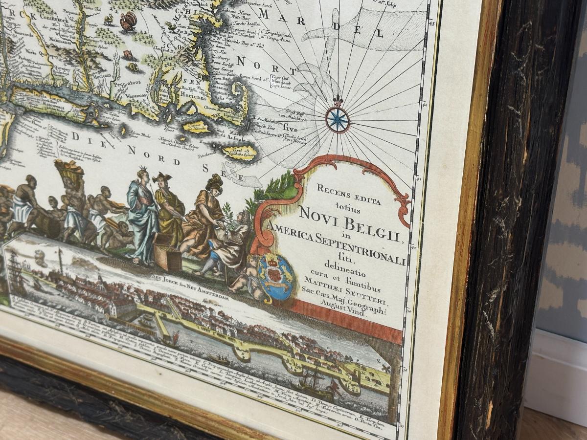 Matthaus Seutter (1678-1756), A Rare Early View of the American Northeast, 1730