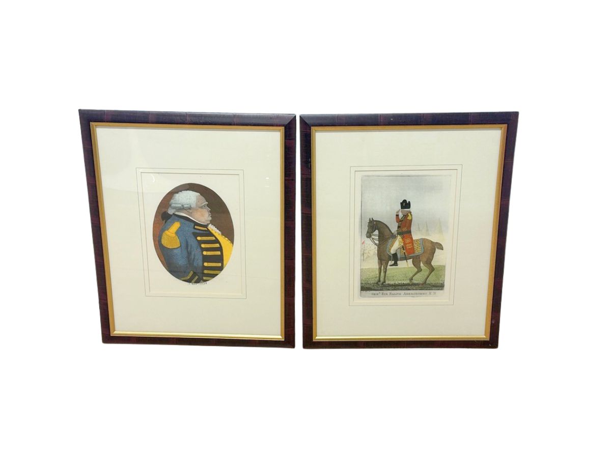 British Military Engravings, Framed