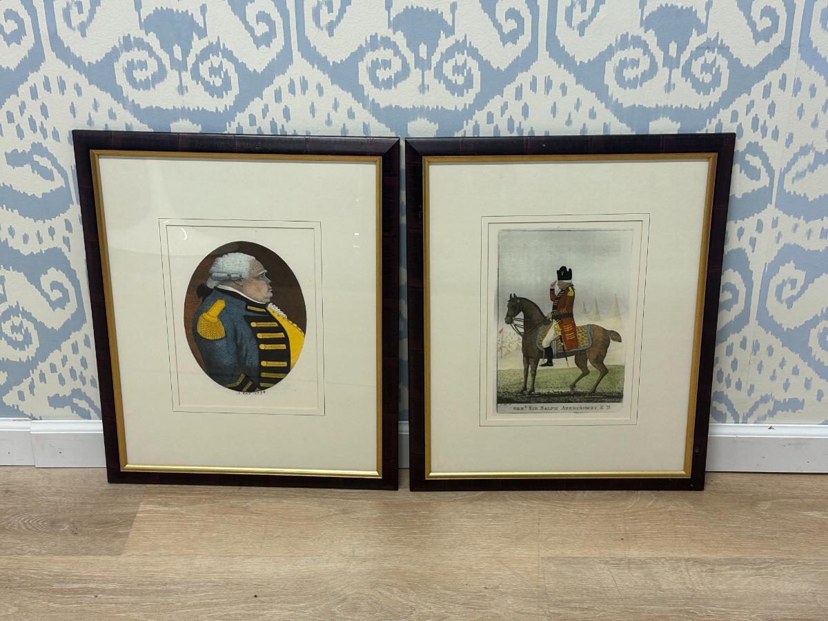 British Military Engravings, Framed