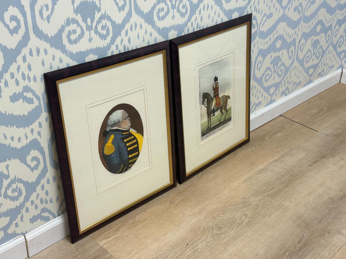 British Military Engravings, Framed