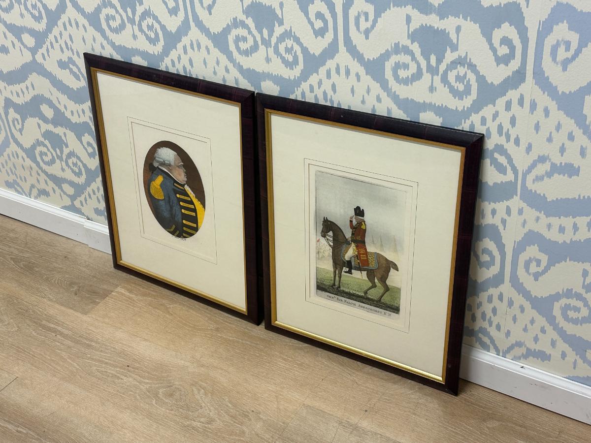 British Military Engravings, Framed
