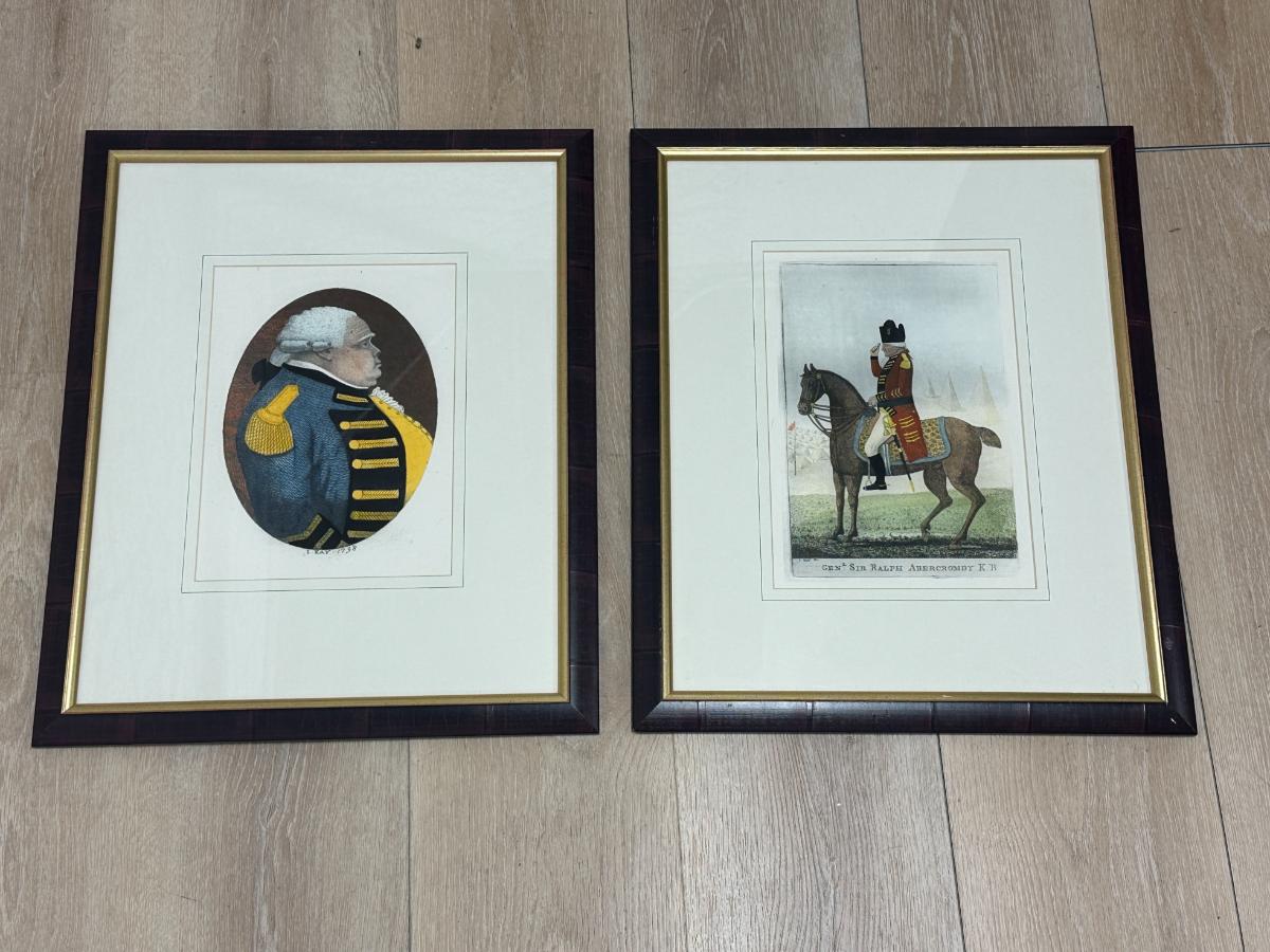 British Military Engravings, Framed