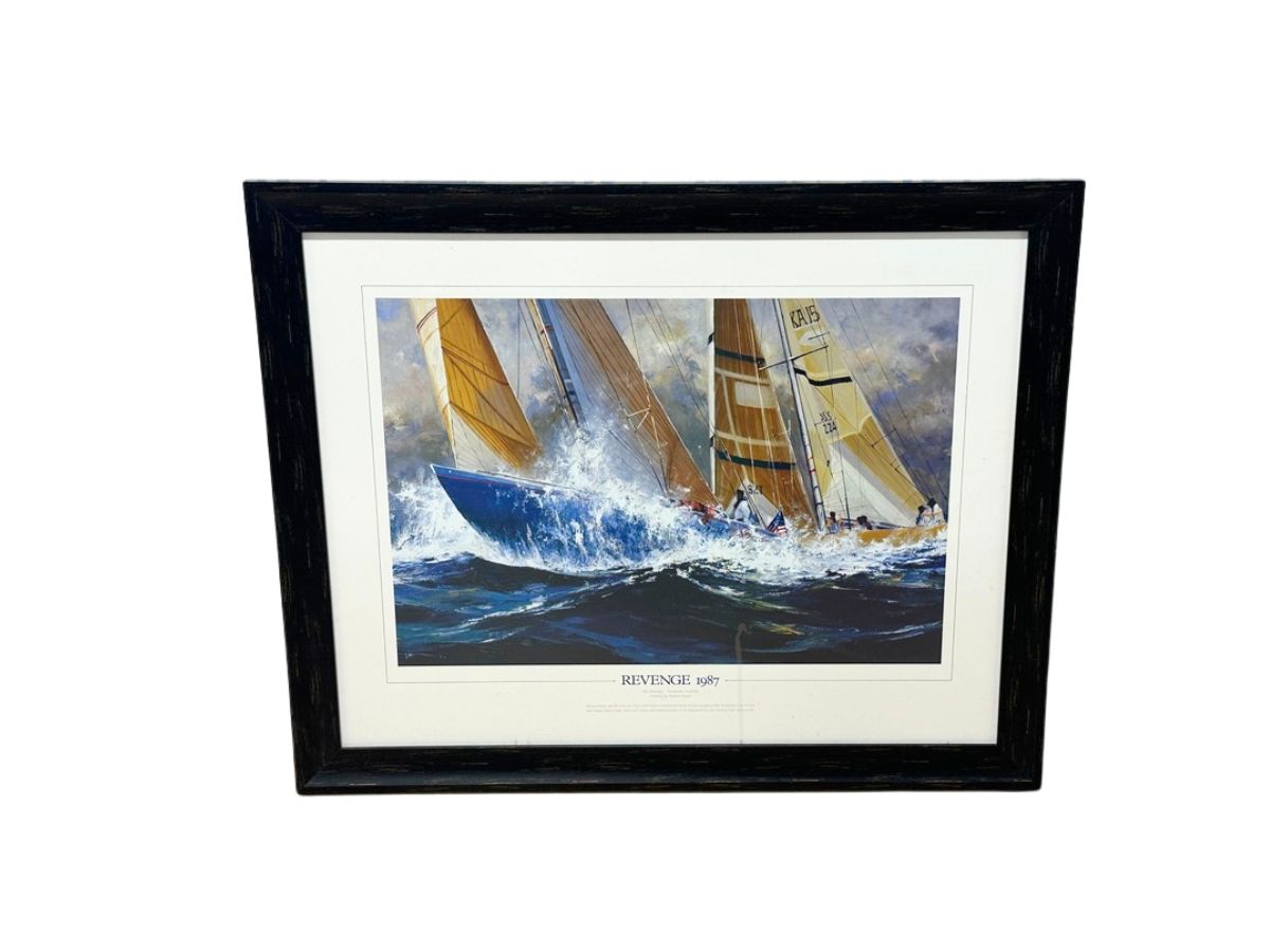 Framed America's Cup "Revenge" Poster, 1987