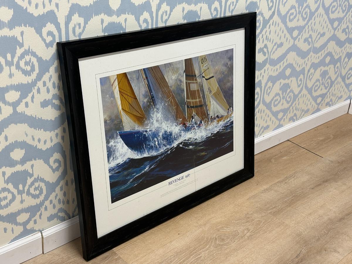 Framed America's Cup "Revenge" Poster, 1987