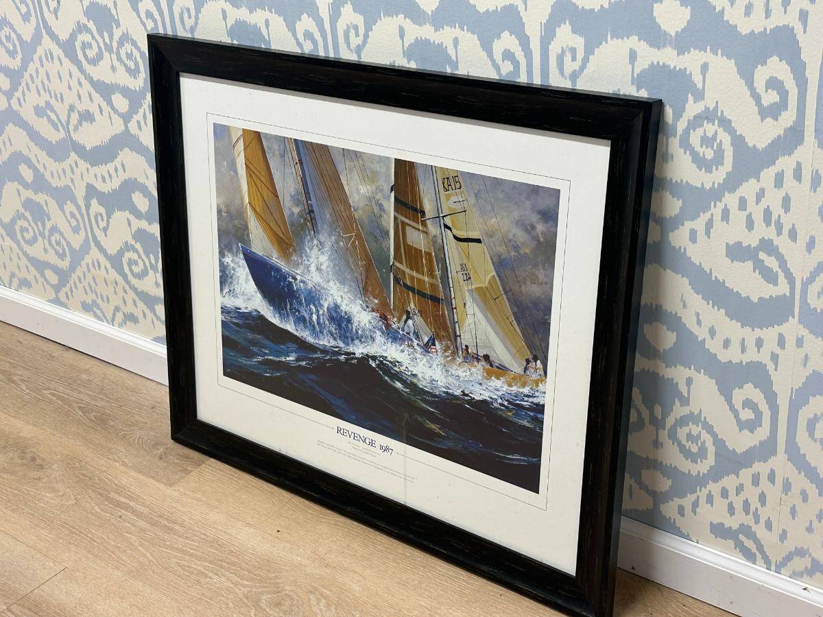 Framed America's Cup "Revenge" Poster, 1987