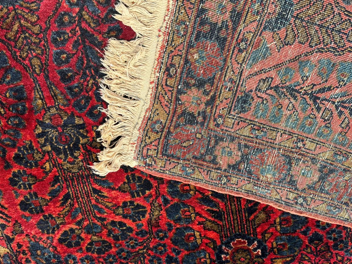 3 x 5 Vintage Wool Hand Knotted Sarouk Rug