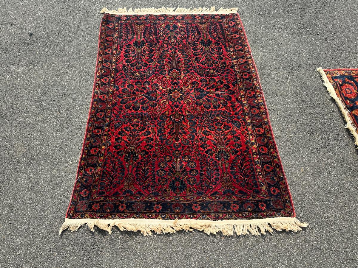 3 x 5 Vintage Wool Hand Knotted Sarouk Rug