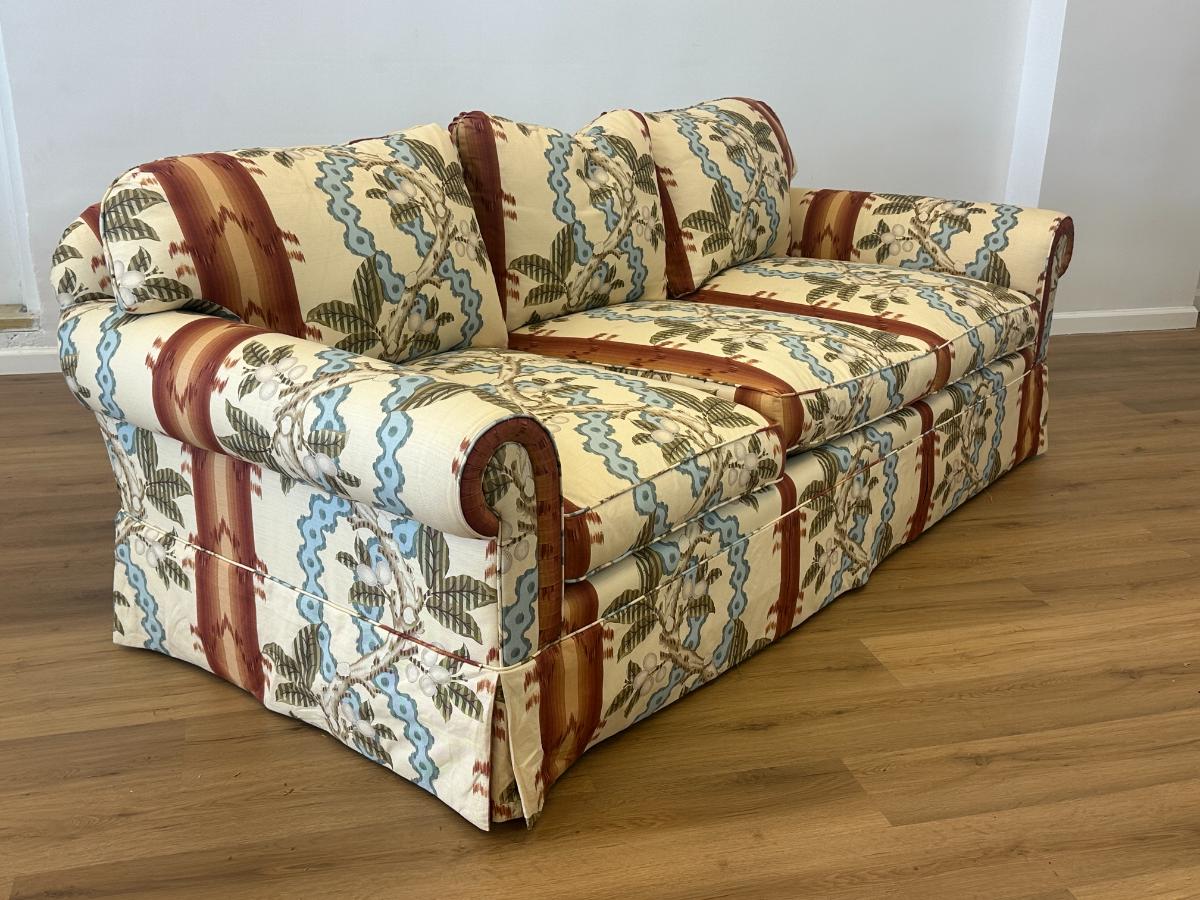 Custom Down Sofa in Brunschwig & Fils "Jocelyn Stripe"