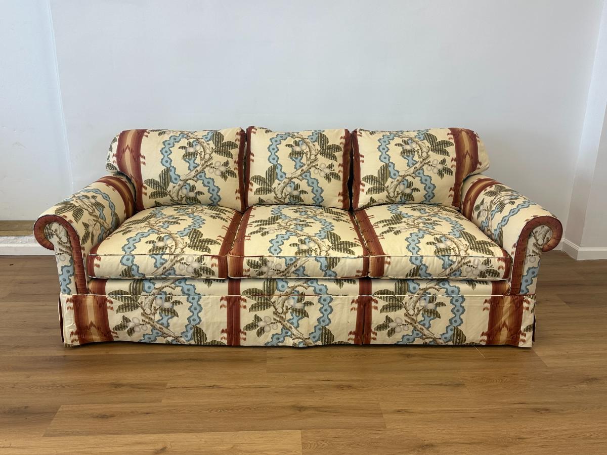 Custom Down Sofa in Brunschwig & Fils "Jocelyn Stripe"