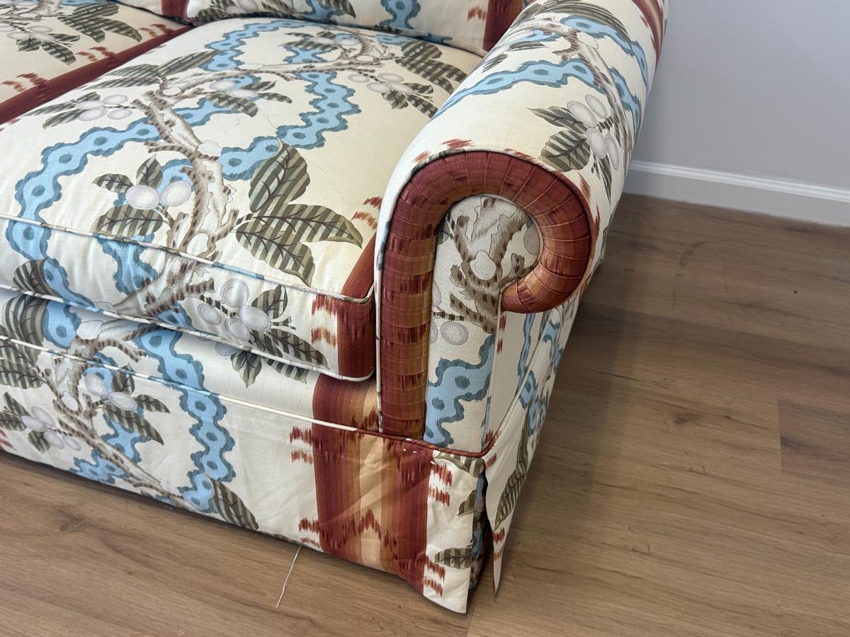 Custom Down Sofa in Brunschwig & Fils "Jocelyn Stripe"