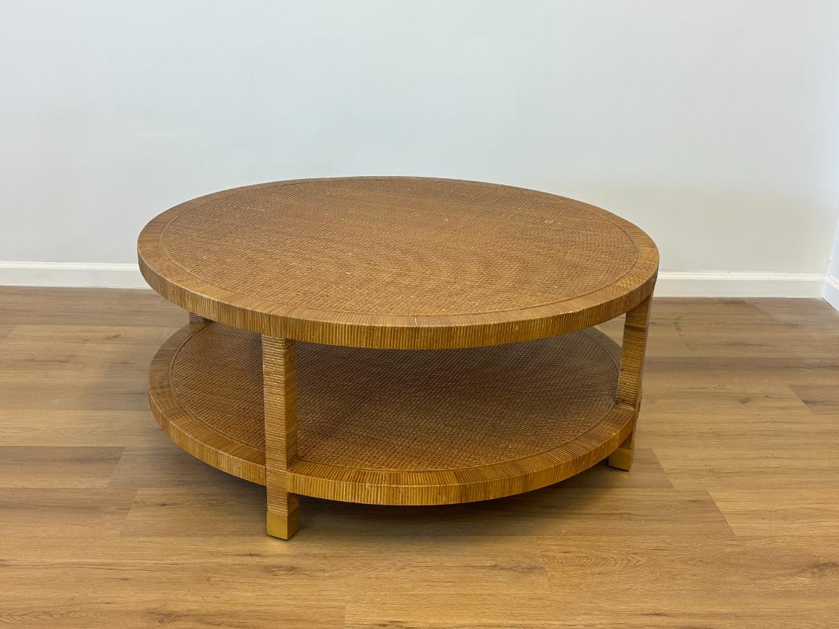 Serena & Lily Balboa Rattan Coffee Table