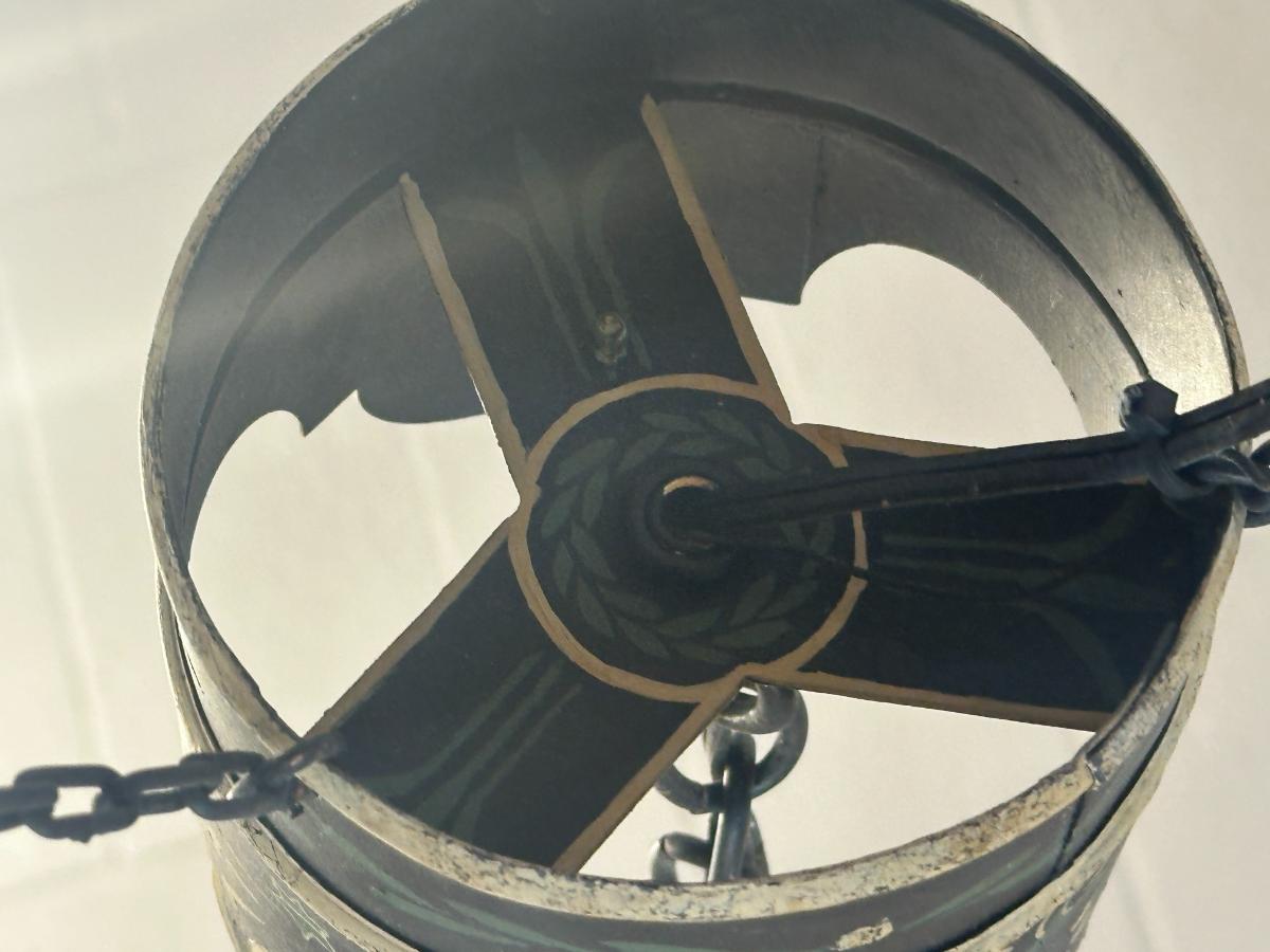 Vintage Hand Painted Tole Chandelier