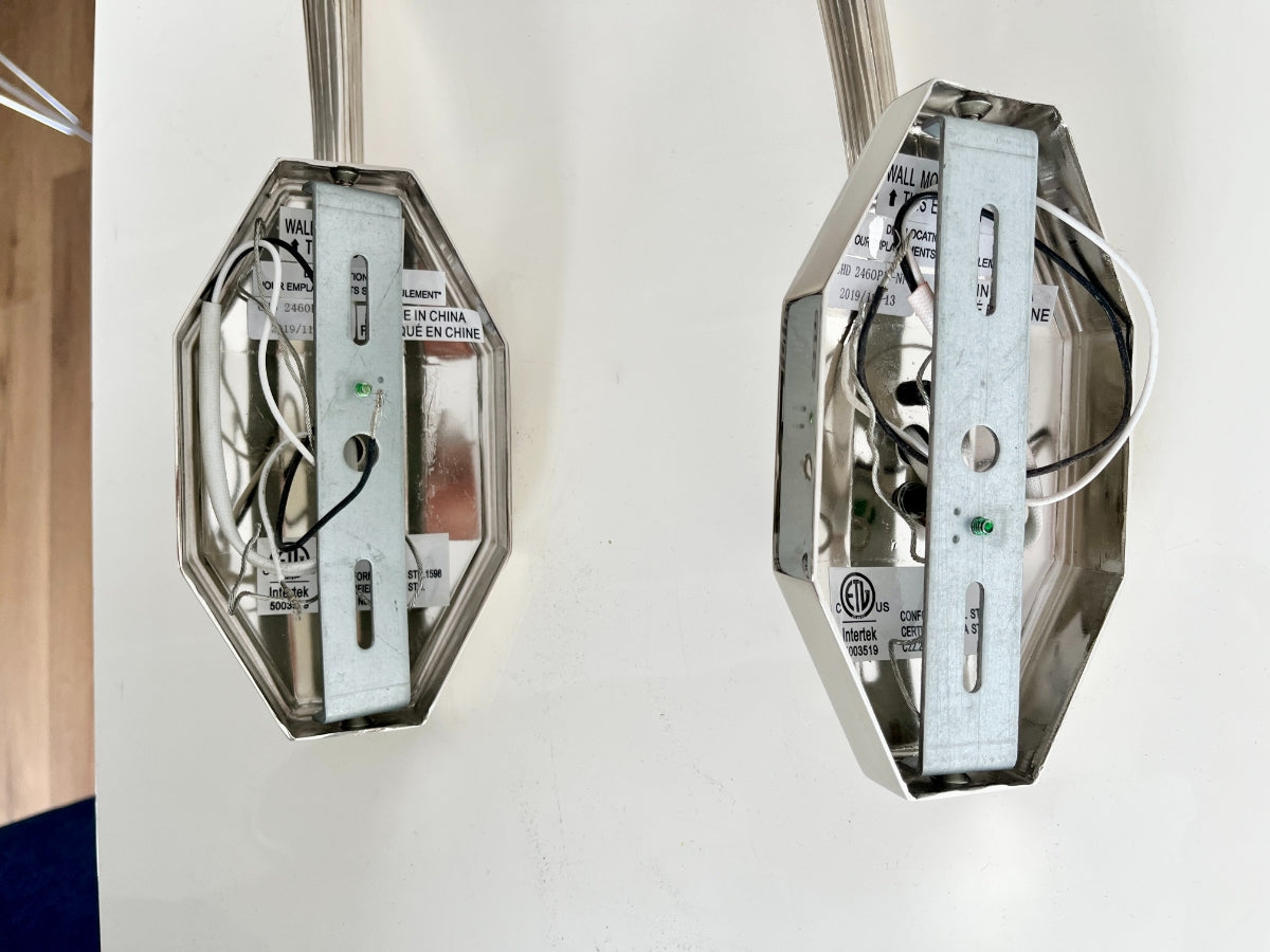 Chapman & Myers for Visual Comfort Ruhlmann Single Sconce in Polished Nickel, Set of 4