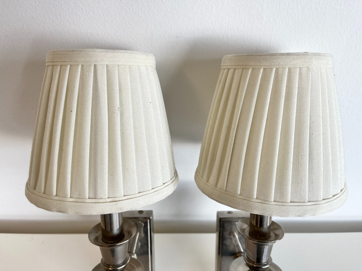 Hudson Valley Ludlow Sconces in Polished Nickel, Pair