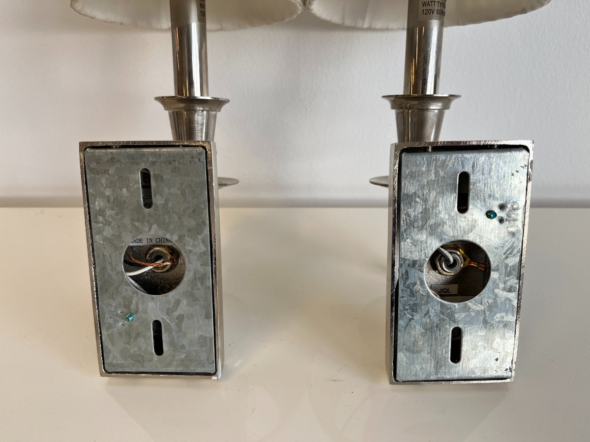 Hudson Valley Ludlow Sconces in Polished Nickel, Pair